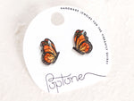 Load image into Gallery viewer, Monarch Butterfly Stud Earrings
