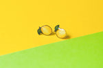 Load image into Gallery viewer, Yellow Lemon Fruit Citrus Stud Earrings
