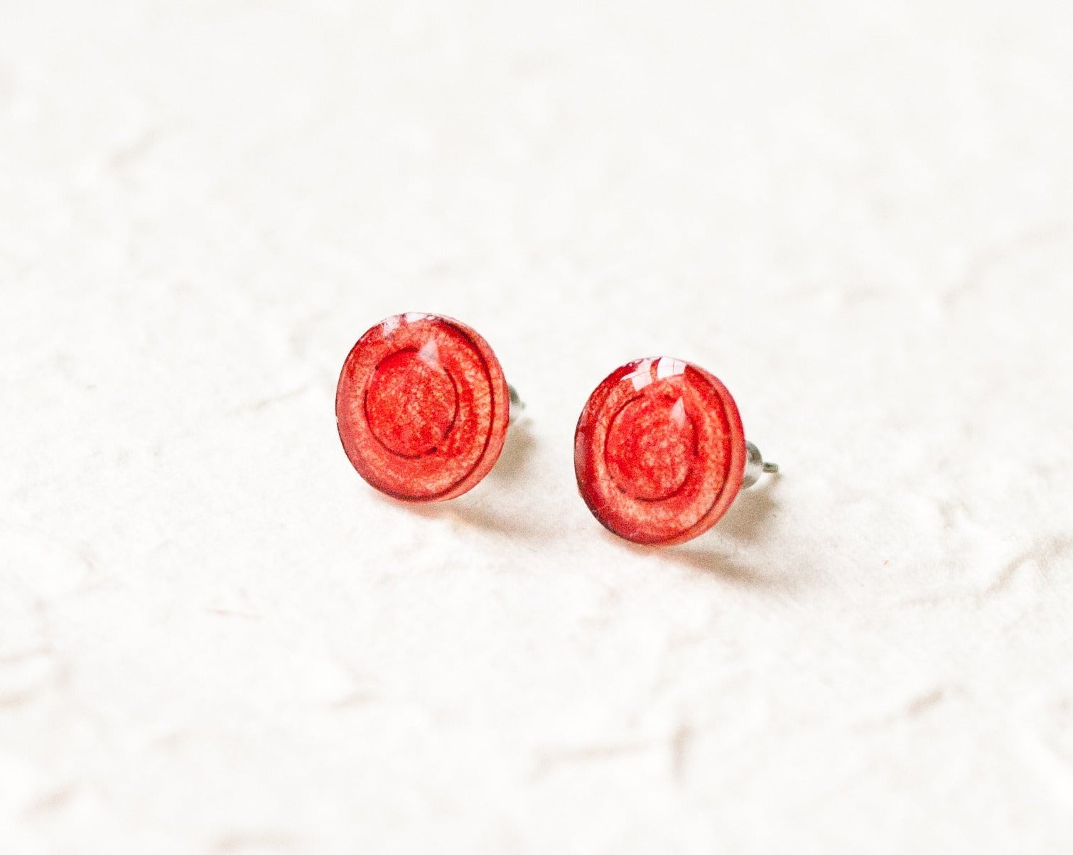 Red Blood Cell Stud Earrings / Nurse Doctor Gift