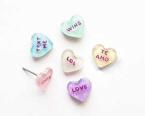 Love Wins Candy Heart Valentine Stud Earrings