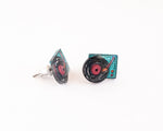Load image into Gallery viewer, Vintage Record Player Stud Earrings
