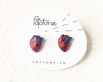 Load image into Gallery viewer, Anatomic Human Heart Stud Earrings
