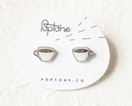 Load image into Gallery viewer, Coffee Latte Stud Earrings
