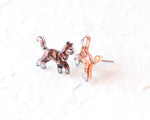 Load image into Gallery viewer, Mismatched Cats Stud Earrings – Orange &amp; Calico Kitty Cat Lover Gift,
