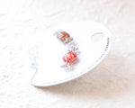 Load image into Gallery viewer, Handmade Mismatched Christmas Candy Stud Earrings – Peppermint &amp; Striped Retro Holiday Jewelry
