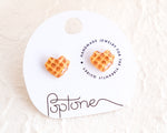 Load image into Gallery viewer, a pair of heart shaped earrings on a white background
