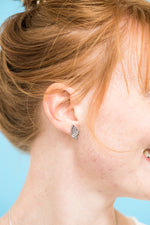 Load image into Gallery viewer, Asymmetrical Seashell Beach Stud Earrings
