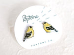 Load image into Gallery viewer, Goldfinch Yellow Bird Stud Earrings
