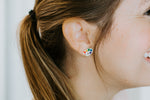 Load image into Gallery viewer, Artist Paint Palette Rainbow Stud Earrings
