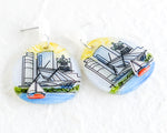 Load image into Gallery viewer, Milwaukee Wisconsin Illustrated City Skyline Hoop Earrings
