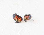 Load image into Gallery viewer, Monarch Butterfly Stud Earrings
