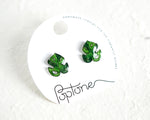 Load image into Gallery viewer, Monstera Deliciosa Stud Earrings
