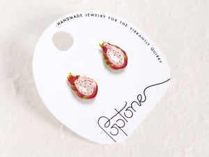 Cute Dragon Fruit Stud Earrings