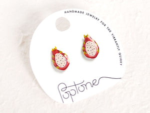 Cute Dragon Fruit Stud Earrings
