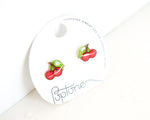 Load image into Gallery viewer, Red Cherry Stud Earrings
