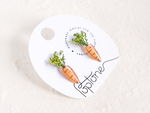 Load image into Gallery viewer, Carrot Vegetable Gardener Stud Earrings
