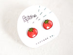 Load image into Gallery viewer, Tomato Summer Vegetable Stud Earrings | gardener gift
