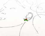 Load image into Gallery viewer, Christmas Holly Leaves and Berries Earrings
