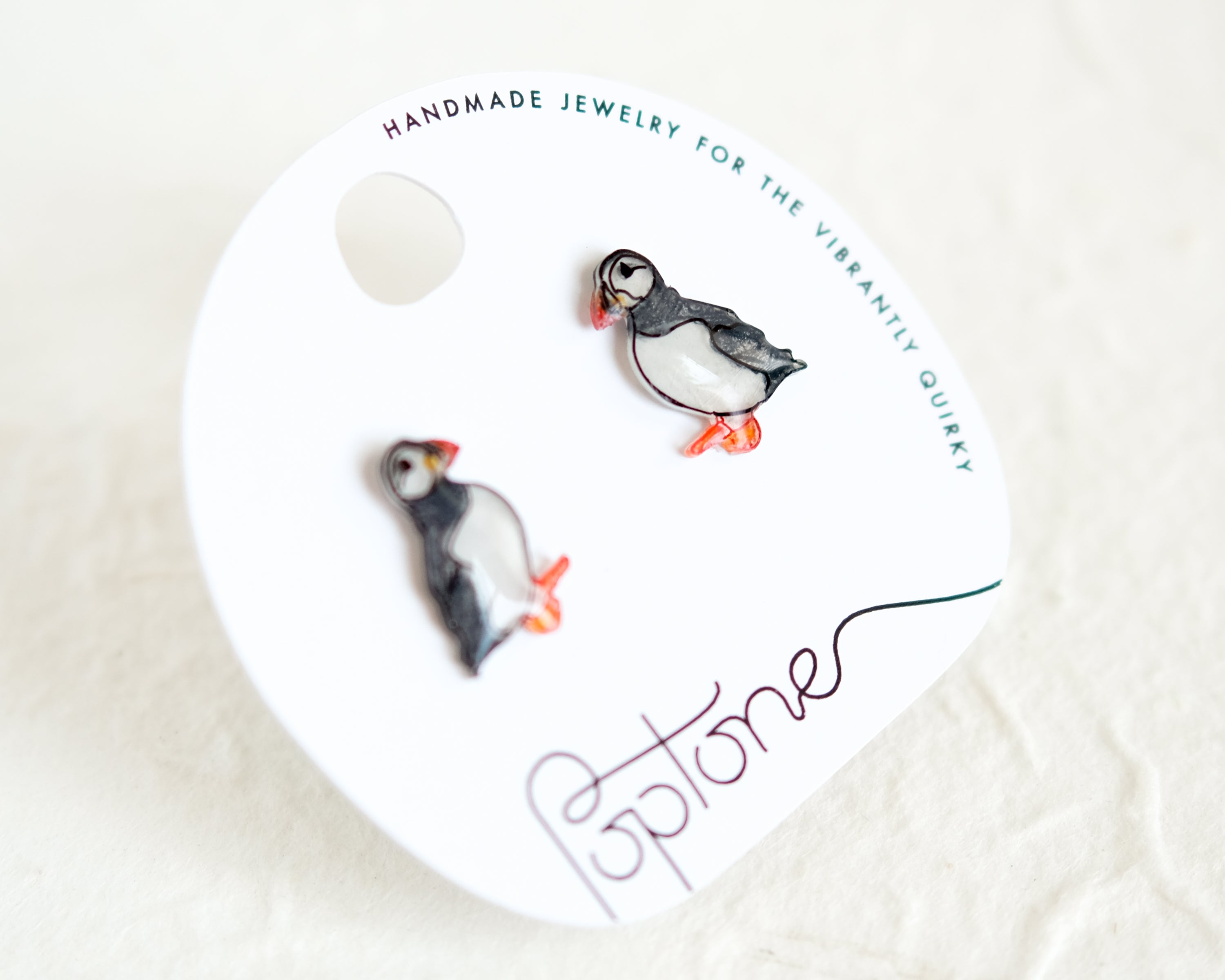 Puffin Penguin Winter Bird Earrings