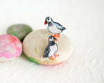 Load image into Gallery viewer, Puffin Penguin Winter Bird Earrings
