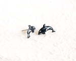 Load image into Gallery viewer, Orca Killer Whale Ocean Stud Earrings

