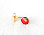 Load image into Gallery viewer, Mismatched Tomato &amp; Bowtie Pasta Stud Earrings
