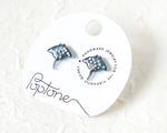 Load image into Gallery viewer, Stingray Stud Earrings with Silver Dots
