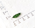 Load image into Gallery viewer, Handmade Green Pea Pod Stud Earrings
