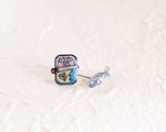 Load image into Gallery viewer, a pair of blue and pink earrings sitting on top of a white surface
