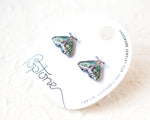 Load image into Gallery viewer, A pair of earrings with butterfly designs, as shown on the packaging.

