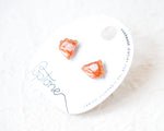 Load image into Gallery viewer, a pair of earrings with a white label that reads &quot;Handmade Jewelry for the Vibrantly Curious&quot;.
