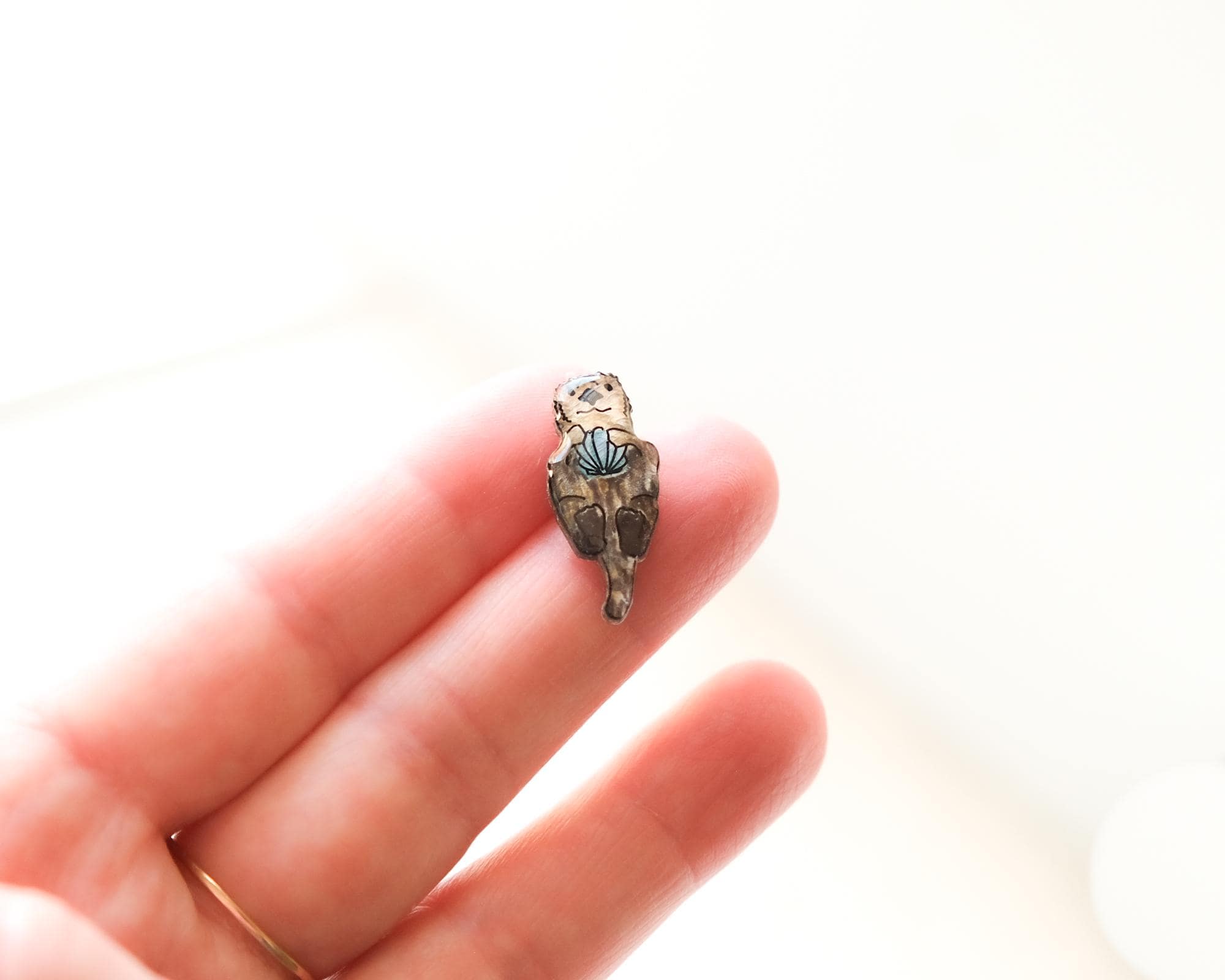 Sea Otter Stud Earrings – Cute Kawaii Marine Jewelry