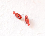 Load image into Gallery viewer, Red Lobster Stud Earrings – Summer Nautical Ocean Fisherman Core Coastal Seafood Gift
