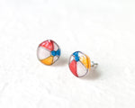 Load image into Gallery viewer, Beach Ball Colorful Summer Stud Earrings
