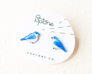Cute Little Blue Bird Earrings