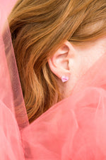 Load image into Gallery viewer, Spanish Valentine Candy Heart Earrings: TE AMO + BELLA
