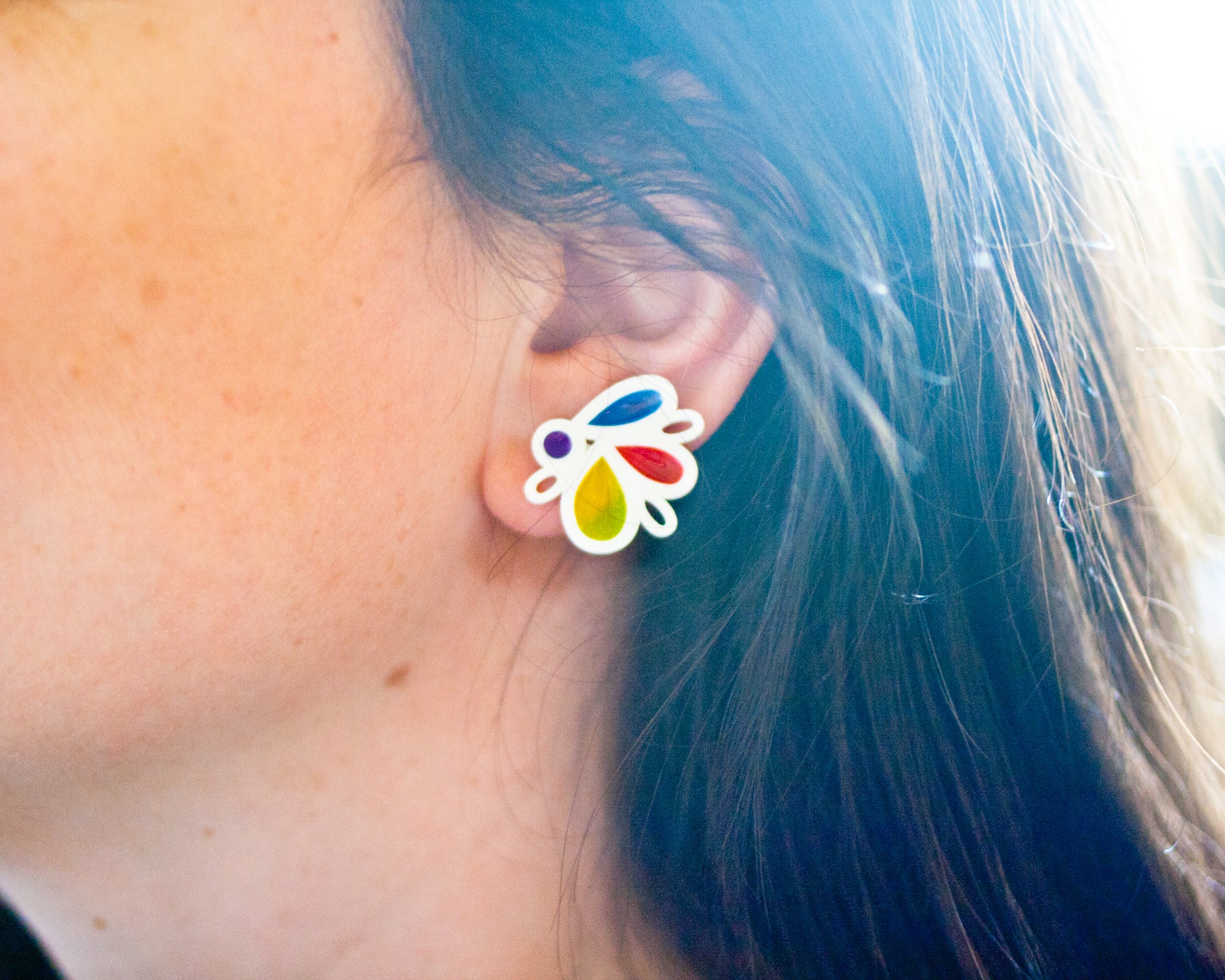 ISABELLA : Vintage-Inspired modern resin butterfly statement earrings