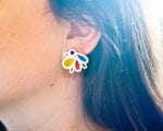 Load image into Gallery viewer, ISABELLA : Vintage-Inspired modern resin butterfly statement earrings
