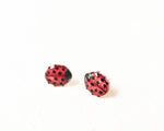 Load image into Gallery viewer, Cute Red Ladybug Insect Stud Earrings
