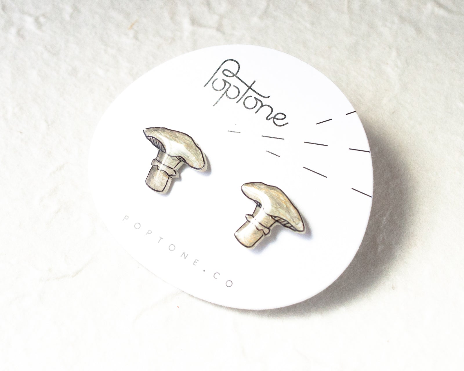 Matsutake White Mushroom Earrings