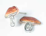 Load image into Gallery viewer, Porcini Mushroom Woodland Forest Stud Earrings
