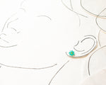 Load image into Gallery viewer, Petite Fleurs: Tiny Aqua Flower Stud Earrings
