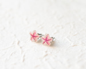 Petite Fleurs: Japanese Cherry Blossom Stud Earrings