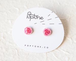 Petite Fleurs: Tiny Rose Stud Earrings