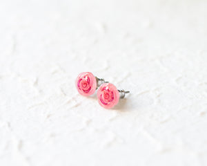 Petite Fleurs: Tiny Rose Stud Earrings