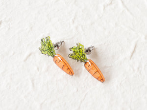 Carrot Vegetable Stud Earrings