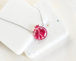 Load image into Gallery viewer, Pomegranate Pendant / Rosh Hashanah Necklace
