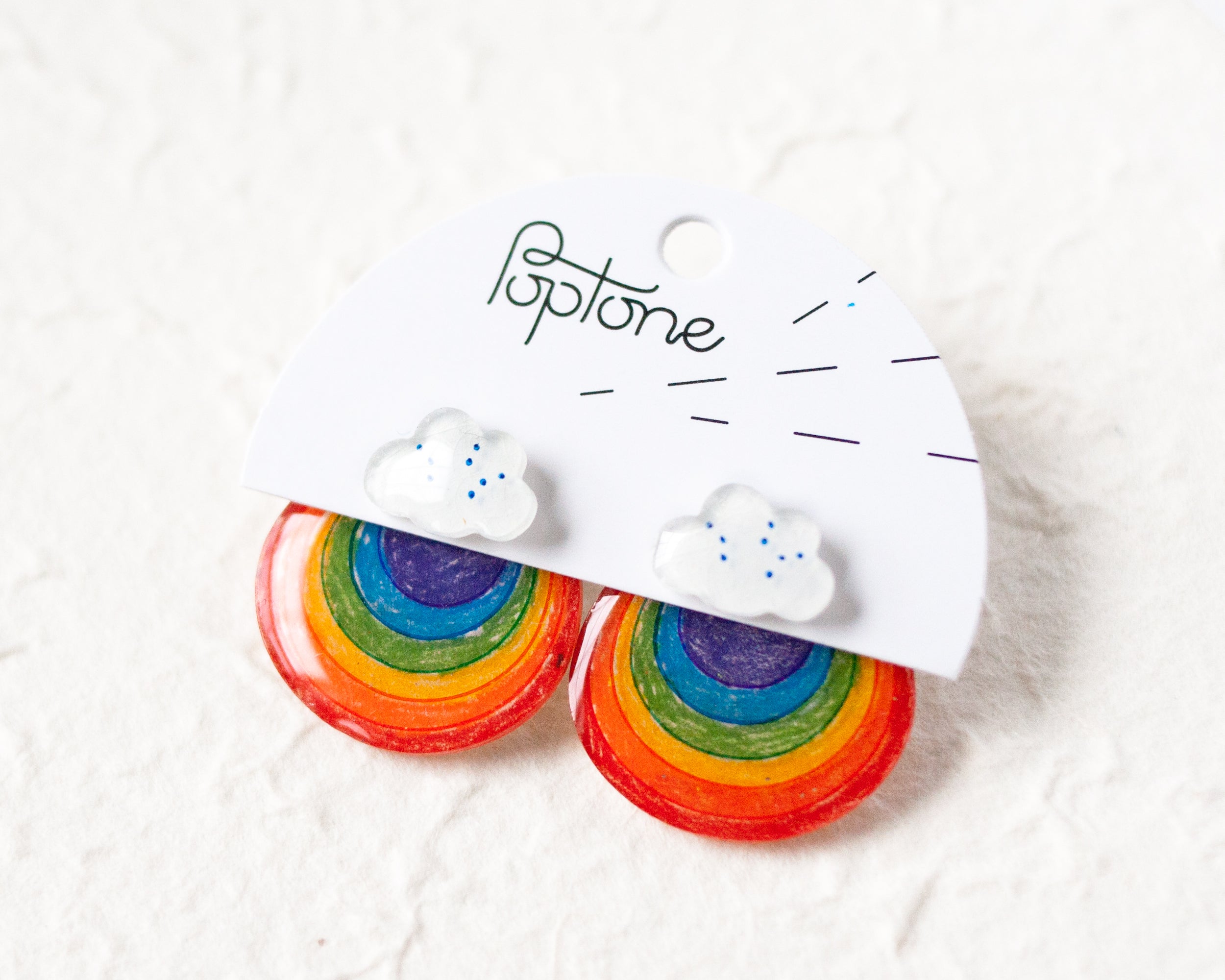 Rainbow & Cloud Earrings / Rainbow Ear Jackets / Pride Earrings