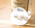 Load image into Gallery viewer, Whiskey Glass Stud Earrings
