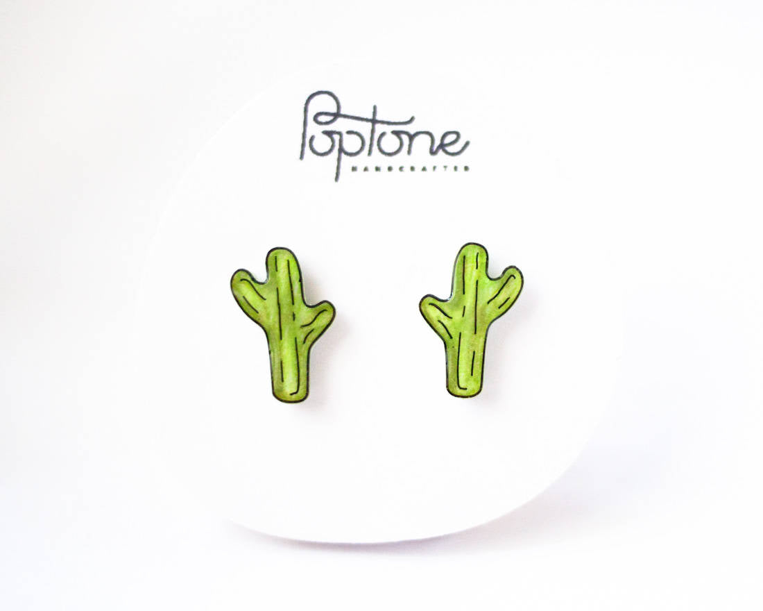 Saguaro Cactus Stud Earrings